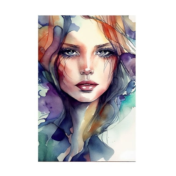 Canvas Wall Art - Sasha 'Woman IV' Wall Art for Living Room, Bedroom, or Office Décor by Trademark Fine Art - 12 x 19 Inches