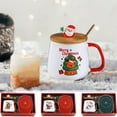 thumbnail image 1 of MTBLYS Christmas Gift Set Santa Claus Ceramic Mug Usb Heating Pad 400Ml Capacity Red Color Office Home Kitchen Holiday Party Gift, 1 of 7