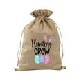 thumbnail image 2 of Clearance Sales WIZUTIZ Easter Gift Bag Bunny Eggs Elementss Children's Easter Linen Drawstring Candy Bag Multicolor, 2 of 5