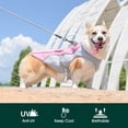 thumbnail image 5 of Kuoser Dog Cooling Vest - Adjustable, Breathable Mesh & Cooling Fabric, Summer Dog Vest Jacket with Reflective Strips, Pink, L, 5 of 7