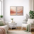 thumbnail image 5 of Framed Canvas Print Abstract Landscape Wall Art Set of 2 Pink Modern Decorative for Living Room Bedroom - 16"x24"x2 WHITE, 5 of 8