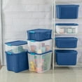 thumbnail image 5 of Sterilite 12 Gallon Latch and Carry Storage Tote Box Container, Clear  (18 Pack), 5 of 9