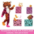thumbnail image 5 of Barbie Cutie Reveal Jungle Series Fashion Doll with Tiger Plush Costume, Mini Pet & Accessories, 5 of 7