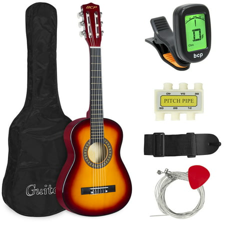 Best Choice Products 30in Kids Classical Acoustic Guitar Complete Beginners Set, Musical Instrument Kit w/ Carry Bag, Picks, E-Tuner, Strap - (Best Classical Guitar Artists)