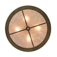 thumbnail image 5 of Meyda Tiffany 154878 Mountain Pine 4 Light 22" Wide Semi-Flush Drum Ceiling Fixture -, 5 of 7