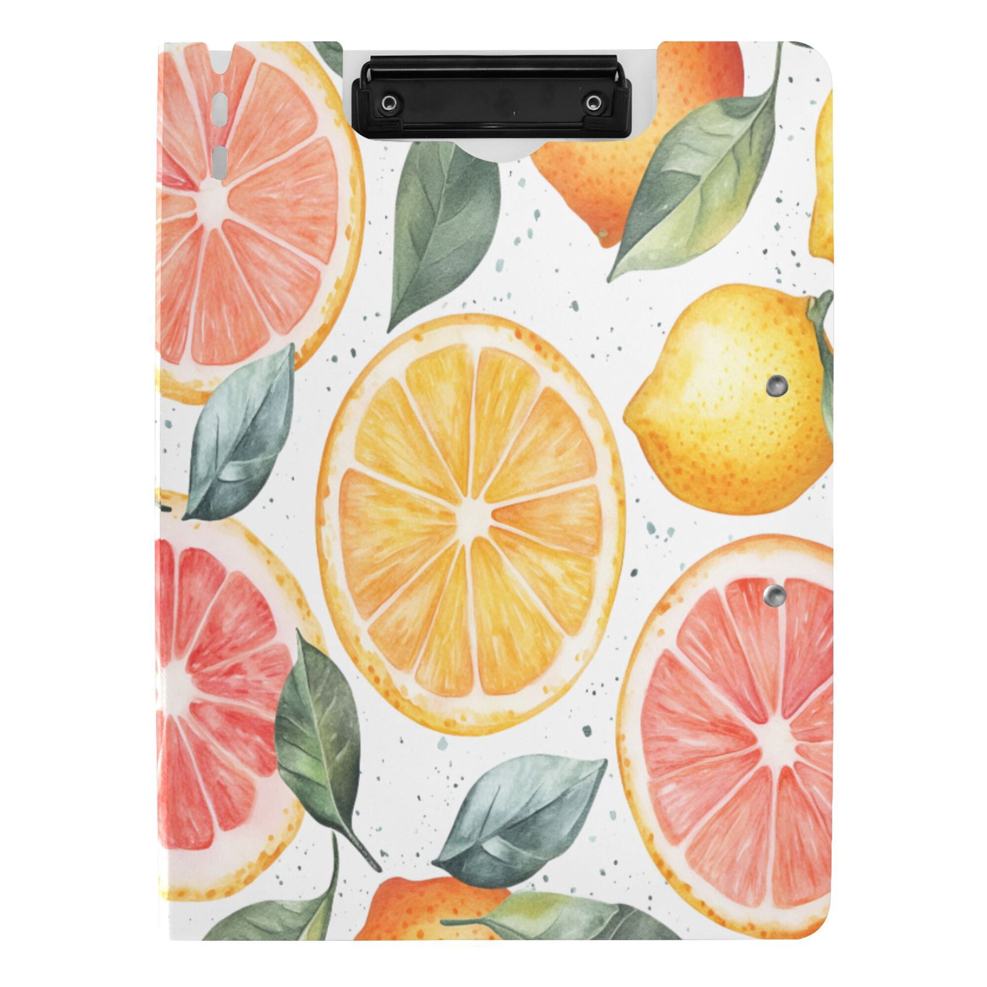 FORMRS A4 Clipboard Folder with Pen Holder Horizontal Foldable School Office Binder, Candy Lemon Slices