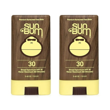 Sun Bum Sun Bum Original Spf 30 Sunscreen Face Stick Vegan and Reef Friendly (octinoxate & Oxybenzone Free) Broad Spectrum Moisturizing Roll-on Uva/uvb Sunscreen With Vitamin E 2 Pack