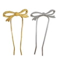thumbnail image 1 of 2 Pcs Épingles à Cheveux en Forme de U Femmes Décoration de Coiffe Bowkot Ornements d'Épingle à Cheveux, 1 of 5