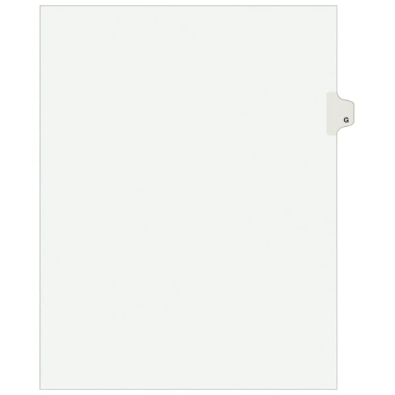 Avery Individual Legal Dividers Avery Style, Letter Size, Side Tab G (1407)
