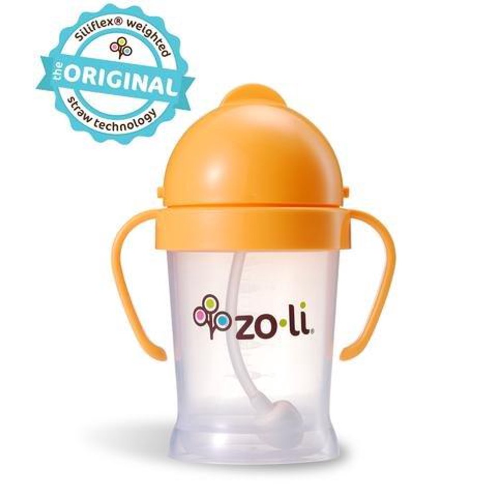 BOT Straw Sippy Cup 6 Ounce Orange