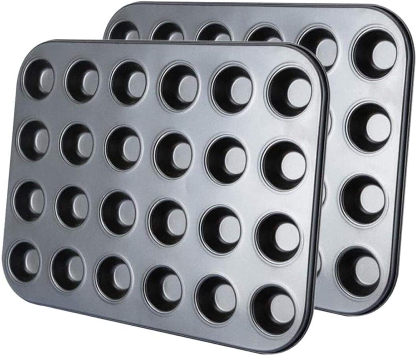 Nonstick Carbon Steel Mini Cupcake Molds Details about   Muffin Pan Tray Set of 2 24 Cups 
