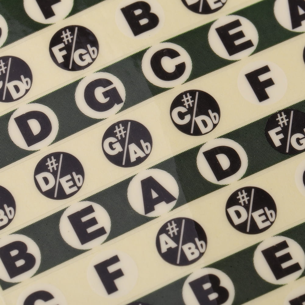 LAFGUR 1Pcs Guitar Fretboard Note Sticker Musical Scale Label for