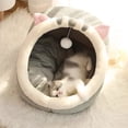 thumbnail image 3 of Sweet Kitty Bed Warm Pet Basket Cozy Kitten Lounger Cushion Cat House Tent Very Soft Small Dog Mat Bag For Washable Cave Cat Bed ShopWise Round, 3 of 11
