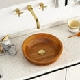 thumbnail image 5 of Costway 16" x 16" Vessel Sink Teak Wood Washbasin with Drainage Hole & Smooth Finish, 5 of 10