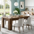 thumbnail image 3 of Fnova 78.7" Farmhouse Dining Table for 8-10 People, Large Kitchen Table with Sturdy Frame, Rectangular Dinner Table for Dining Room, Living Room, Office, 3 of 10
