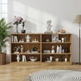 thumbnail image 3 of Lumioca 3-Tier Wooden Bookshelf, 31"H Bookcase with Adjustable Shelves (61lbs,Oak), 3 of 4