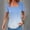 Light Blue, variant on Womens Fashion Tops 2025 New Wave Square Neck T-Shirts Short Sleeves Gradient Color Tunic Top Casual Tee Blouses Purple S
