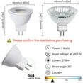 thumbnail image 6 of DYstyle 3W MR11 GU4 LED Bulbs 12V AC/DC GU4.0 Bi-Pin Base LED Spotlights 25W MR11 Halogen Bulb Replacement Daylight 6000K for Outdoor Landscape Track Recessed Cabinet Lighting, 6 of 7