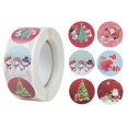 thumbnail image 1 of 1in Feliz Navidad regalo sellado etiquetas adhesivas 500 uds/rollo álbum de recortes papel adhesivo para Navidad LingWen 8390613720627, 1 of 1