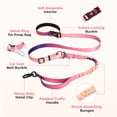 thumbnail image 2 of Jumpress Hands Free Dog Leash 4.7-6.5FT, Reflective Shock Absorbing Bungee Dog Leash & Car Seat Belt, Durable for Medium Large Dogs Walking Running (Hot Pink), 2 of 7