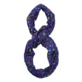 thumbnail image 2 of Womens Happy Skulls Soft Scarf - Indigo, 2 of 2