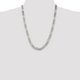 thumbnail image 4 of 925 Sterling Silver Figaro Chain Styles Necklace 8 mm 24 inch, 4 of 4