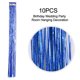 thumbnail image 2 of Oropel de aluminio para fiesta de boda y cumpleaños, cortina con flecos, decoración colgante para puerta y habitación (azul), 10 Uds., 2 of 7
