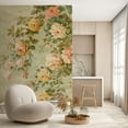 thumbnail image 3 of Idea4wall 2pcs Vintage Floral Elegant Blooming Roses Watercolor Wall Murals, Removable Self-Adhesive Stick Wallpaper Large Wall Stickers for Home Decorative, 48"x108", 3 of 5