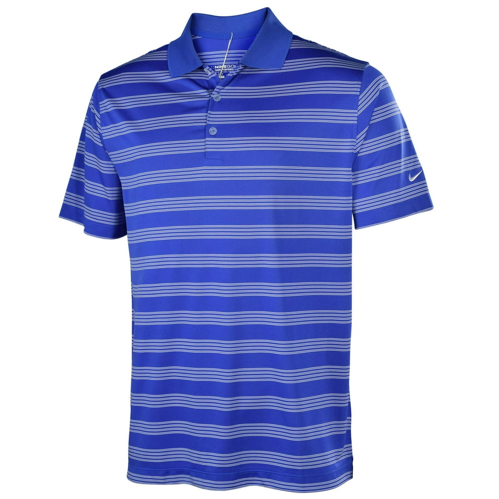 Nike Men's DriFit Tech Core Stripe Golf Polo ShirtBlack