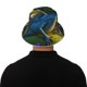 thumbnail image 5 of Fotbe Cute Blue Frog Sombrero Tipo Pescador con Estampado – Sombrero de Sol de Algodón de Moda para Playa, Golf, Pesca, 5 of 6
