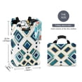 thumbnail image 2 of Yayeee Freestanding Laundry Hamper with Handle Collapsible Large Storage Basket for Clothes, Green Geometric Pattern, 2 of 7