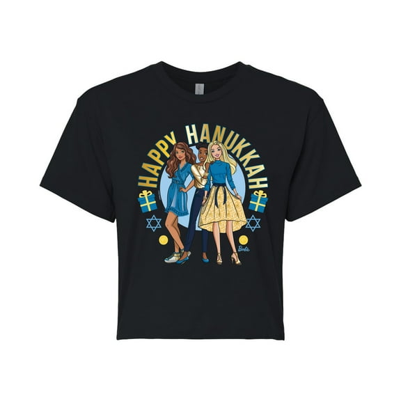 Barbie - Winter Holidays - Happy Juniors Cropped Cotton Blend T-Shirt