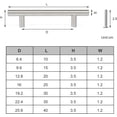 thumbnail image 2 of 10 tiradores de acero inoxidable para muebles de cocina, tiradores en T de 96 mm de ancho para cajones, armarios, dormitorios, puertas de cocina (15-plata), 2 of 4