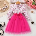 thumbnail image 2 of Zshosam Long Sleeve Girl Dress Baby Girls Dress Kids Long Sleeve Casual T-Shirt Dress Size 6T 7T,(Hot Pink 6-7 Years), 2 of 7