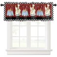 thumbnail image 2 of Kitchen Chef Gourmet Small Curtain Rod Pocket Short Curtains Half Drapes Partition Cabinet Door Window Curtains Home Decor, 2 of 6