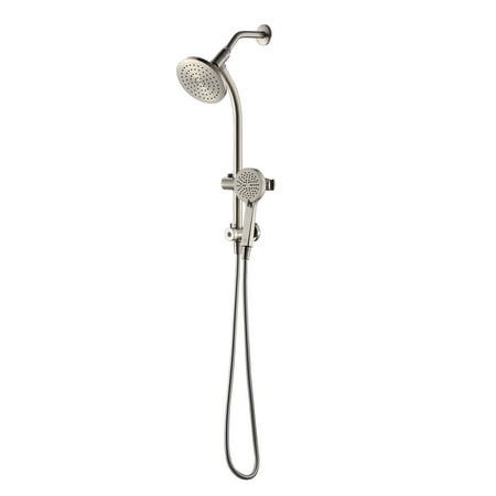 better homes & gardens deluxe shower combo with magnetic slide bar kit in satin nickel