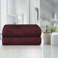 thumbnail image 2 of Trident Soft and Plush 2 Piece Solid Print Cotton Bath Towel Set, Wine Red, 2 of 7