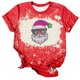 thumbnail image 2 of Fiudx Ropa de Mujer Camiseta de Manga Corta con Cuello Redondo y Estampado Navideño a La Moda para Mujer, 2 of 4