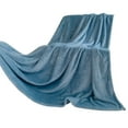 thumbnail image 2 of Frazada Manta polar azul claro de 150 x 200 cm, súper suave y cálida, para sofá cama, toalla de baño de franela (1 unidad) JASKFLY, 2 of 9