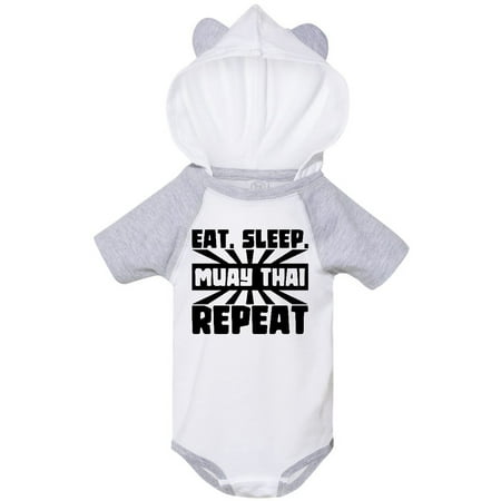 

Inktastic Eat Sleep Muay Thai Repeat Gift Baby Boy or Baby Girl Bodysuit