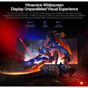 ABS 34 Ultrawide UWQHD 2K 1440P (Quasi 4K) 240Hz with AMD FreeSync 1ms HDR400 1500R Curved Gaming Computer Monitor with Height Adjustable stand GQ341NE