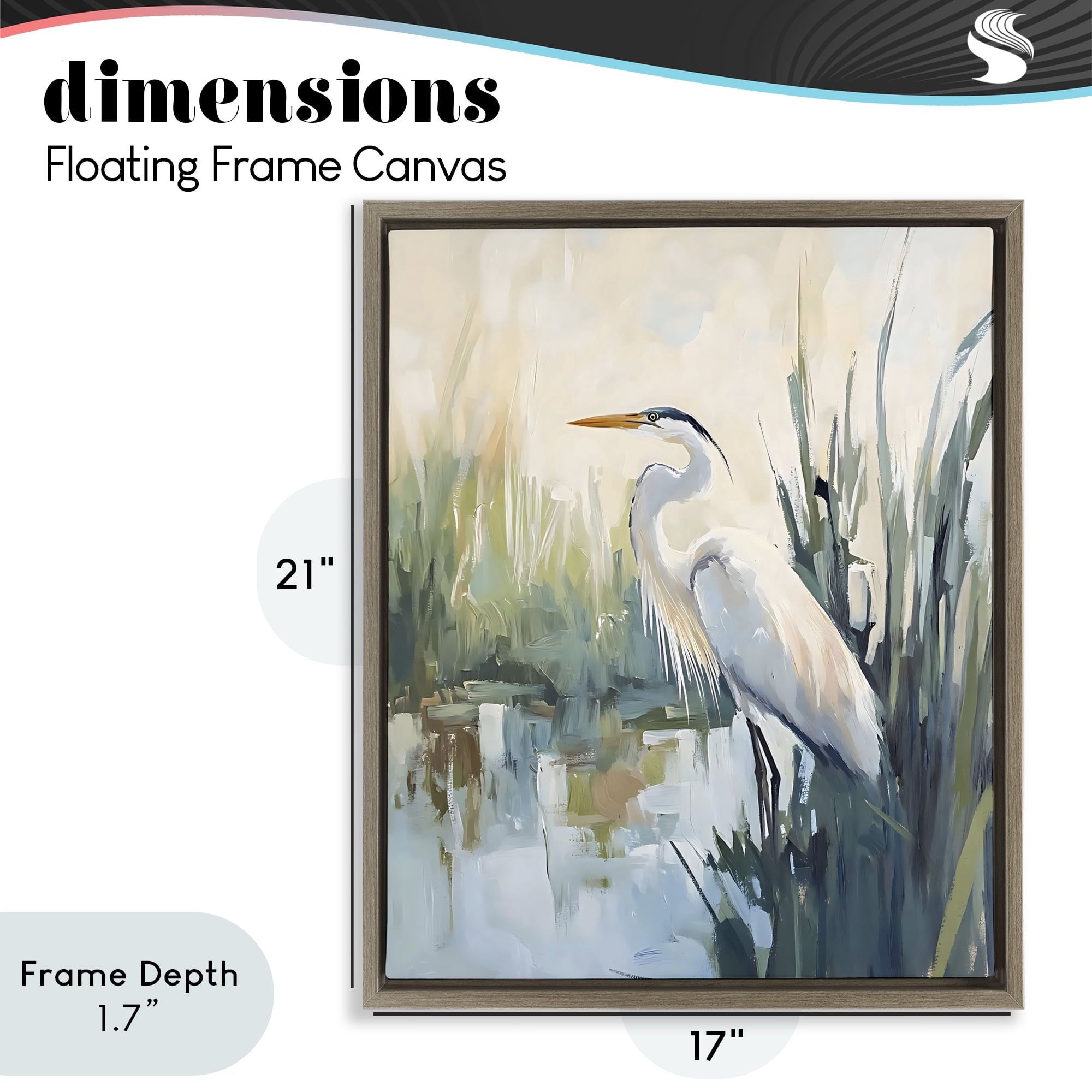 Stupell Industries King Of The Marsh Brown Framed Floater Canvas Wall Art, design by Creative Studio
