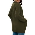 thumbnail image 4 of Mengpipi Women's Cardigan Sweater Loose Long Sleeve Open Front Knit Coat with Pockets, Green-L(12-14), 4 of 7
