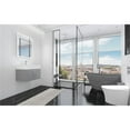 thumbnail image 5 of Amazon 36" Gray Wood Floating Vanity with White Top and Brushed Nickel Trim, 5 of 10