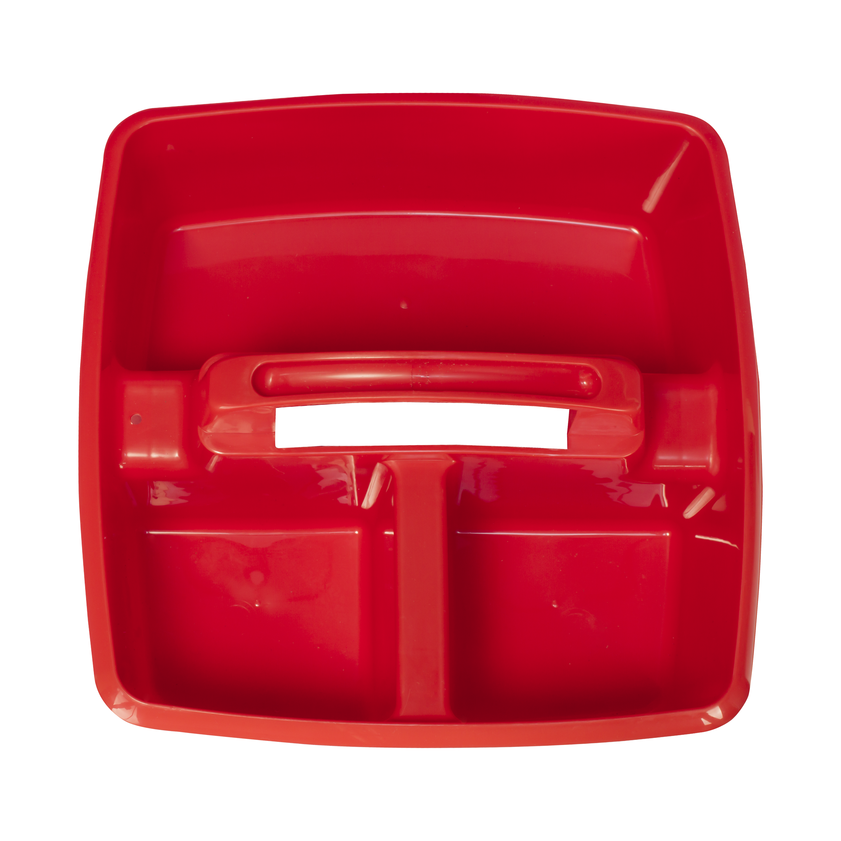 Storex Plastic Desktop Organizer Caddy with Handle, Craft and Hobby Storage Caddies, Red, 6-Pack