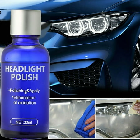 BASSTOP Car Headlight Repair Agent Wipe New Headlight Restore Taillight Repair Kit with Lens Restoration Cleaner