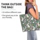 thumbnail image 2 of Disketp Retro Bunny Floral Bolsa Tote Estampada para Mujer, Bolso de Hombro y de Mano para Compras y Viajes, 2 of 8