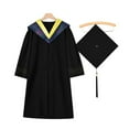 thumbnail image 2 of ZenCart Bachelor Uniform Matte Graduation Gown Cap Tassel Set V-Neck Long Sleeve Robe Graduation Cap And Gown Set Graduation Ceremonies Photo Props, 2 of 8