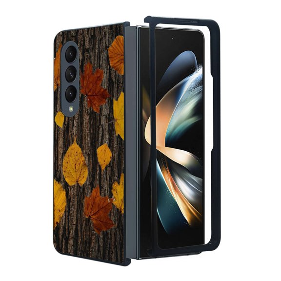 ANJ  Protective Snap-On Design Printed Case Compatible with Samsung Galaxy Z Fold 4 - Fallen Leaves Camo