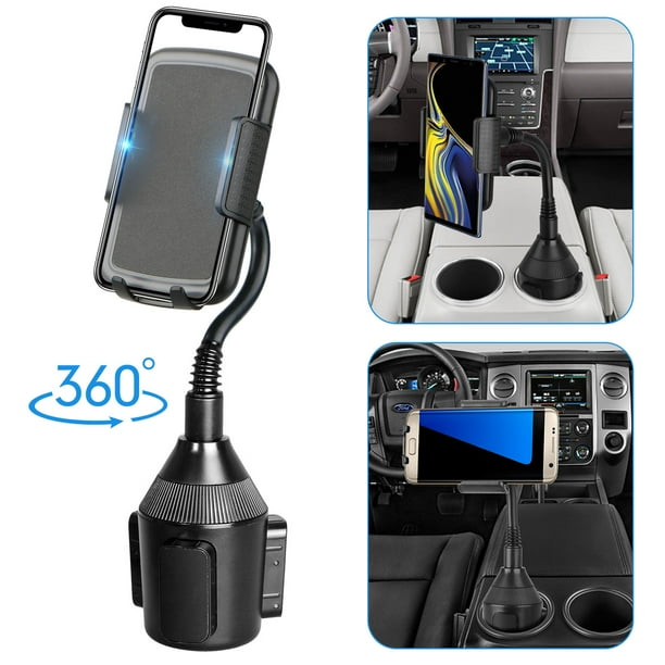 Car Cup Holder Phone Mount, Universal Adjustable Gooseneck Cup Holder